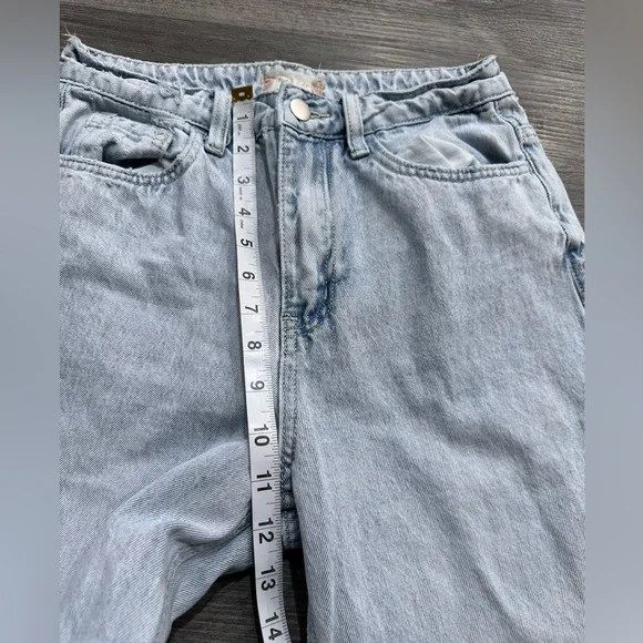 Altar’d State Light Wash Wide Leg Distressed Jeans - Picture 8 of 9